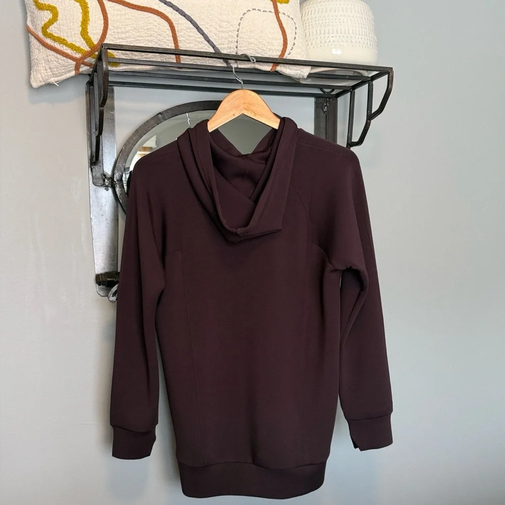 NWT SPANX Air Essentials Classic Hoodie Truffle Brown - Picture 3 of 14